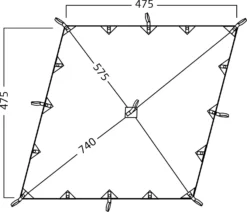 Nordisk Kari 20 M2 Diamond Basic Cotton Tarp -Nordisk Udendors Sport Butik 66000084 1