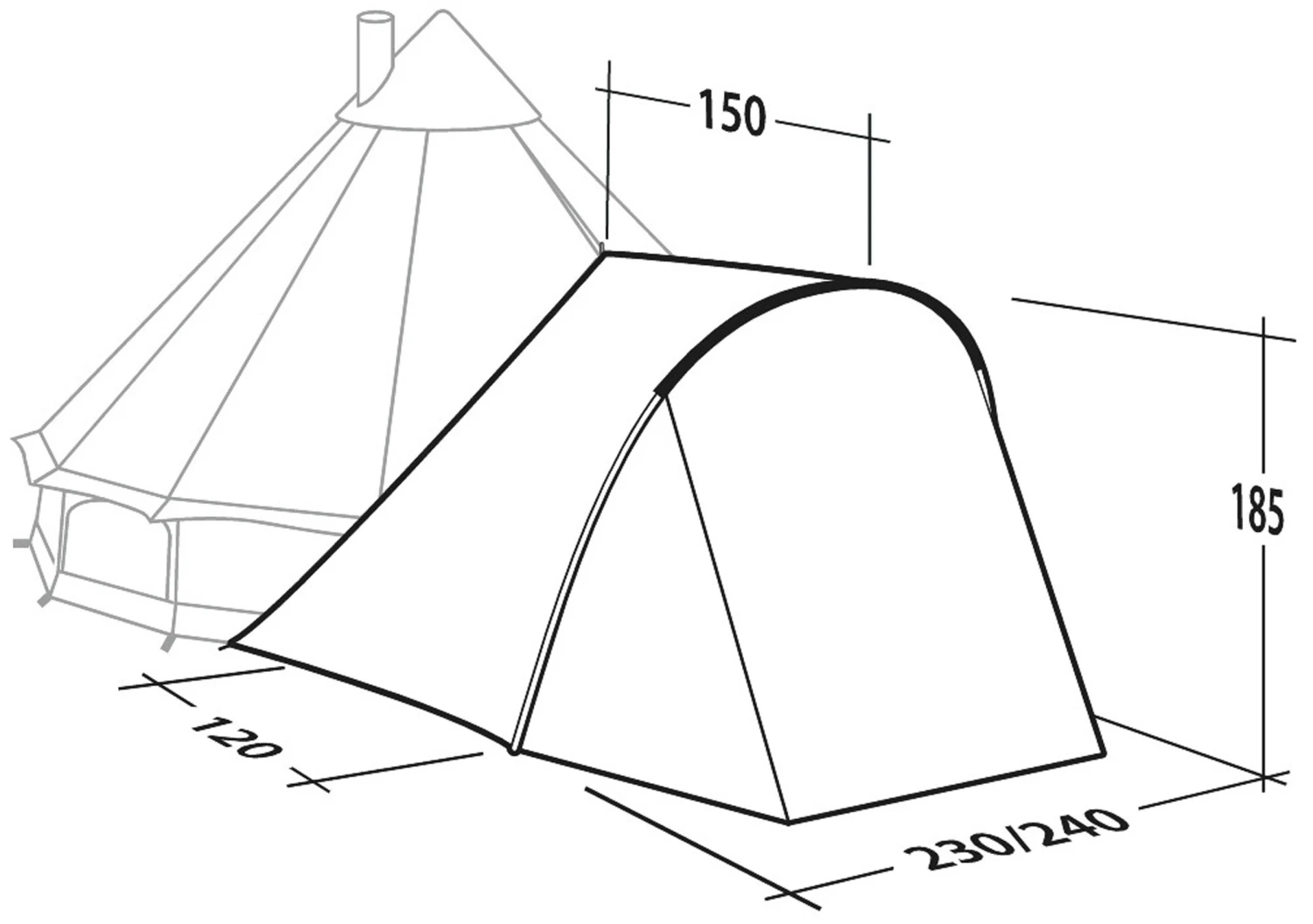 Robens Tipi Extension PRS 5 Robens Tipi Extension PRS - Billede 5